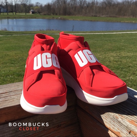 Ugg Neutra Red Chunky Sneakers - Picture 3 of 15